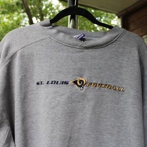 Vintage NFL Team Apparel OnField Reebok St. Louis Rams Football Pullover Sweater